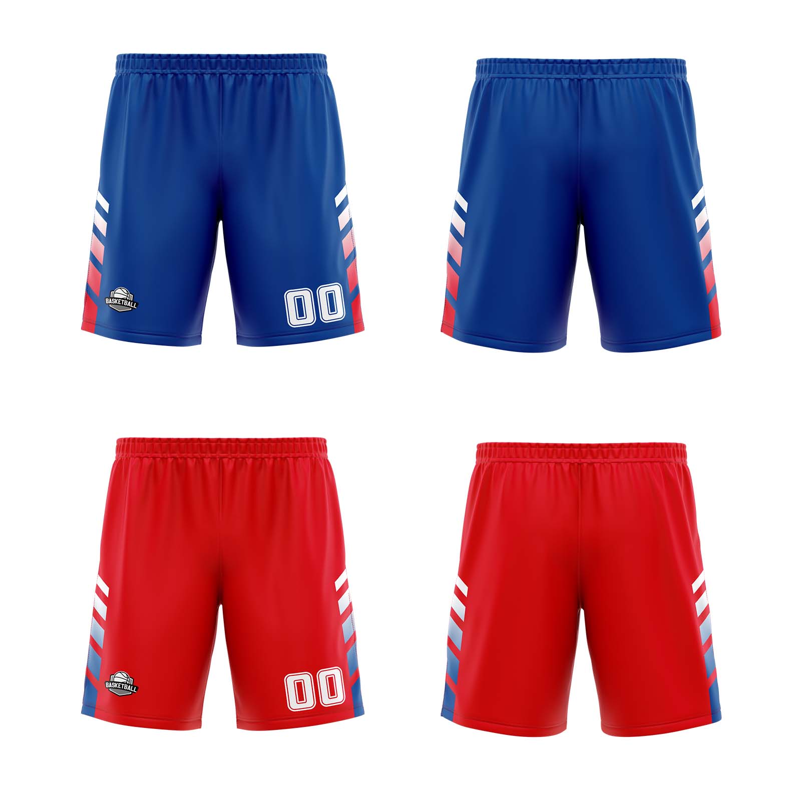 Custom Royal Red White Reversible Basketball Suit for Adults and Kids Personalized Jersey