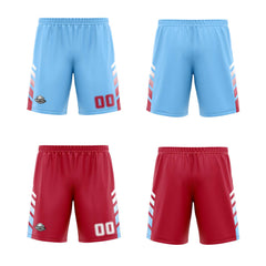 Custom Light Blue White Reversible Basketball Suit for Adults and Kids Personalized Jersey