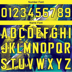 Custom Navy Yellow Basketball Jersey Uniform Suit Printed Your Logo Name Number