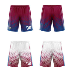 Custom Red White Blue Reversible Basketball Suit for Adults and Kids Personalized Jersey