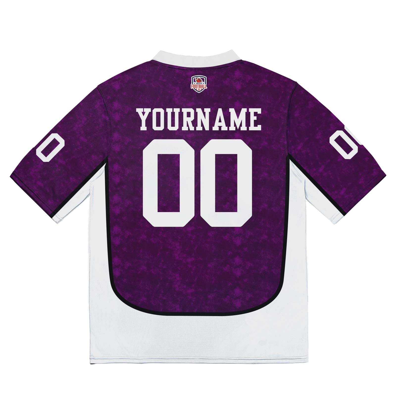 Custom Football Jersey Shirt Personalized Stitched Printed Team Name Number Purple