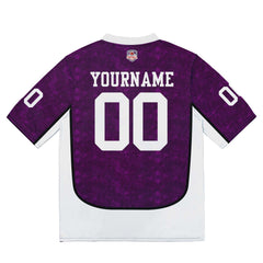 Custom Football Jersey Shirt Personalized Stitched Printed Team Name Number Purple