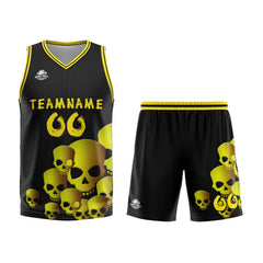 Custom Fluid Yellow Basketball Jersey Uniform Suit Printed Your Logo Name Number