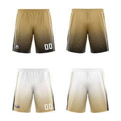 Custom Old Gold Black White Reversible Basketball Suit for Adults and Kids Personalized Jersey