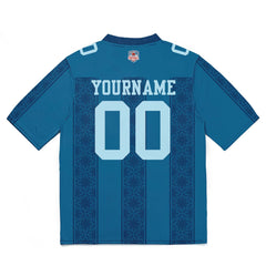 Custom Football Jersey Shirt Personalized Stitched Printed Team Name Number Navy
