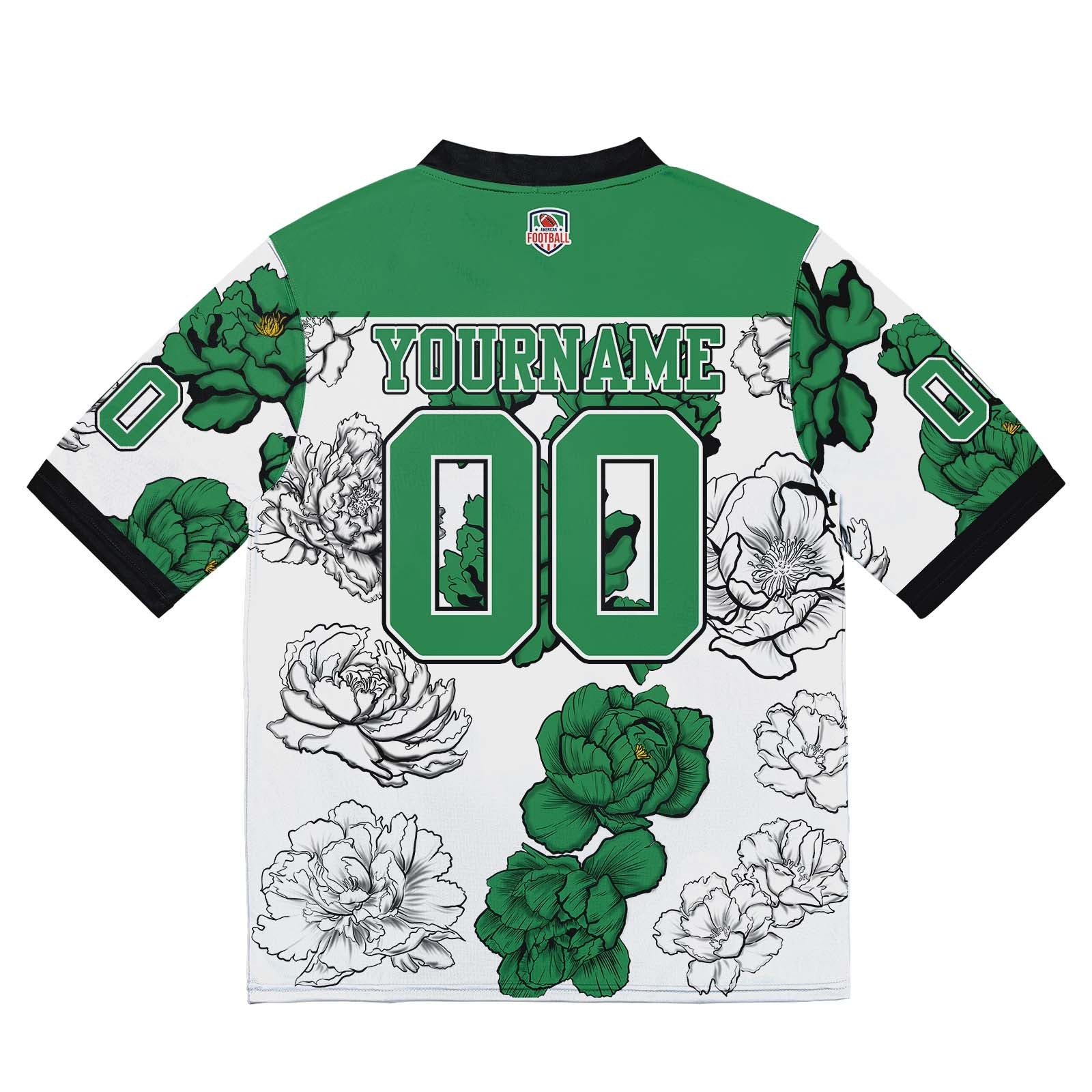Custom Football Jersey Shirt Personalized Stitched Printed Team Name Number Green