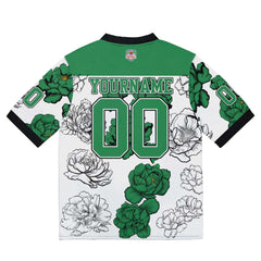 Custom Football Jersey Shirt Personalized Stitched Printed Team Name Number Green
