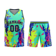 Custom Broken Green Basketball Jersey Uniform Suit Printed Your Logo Name Number