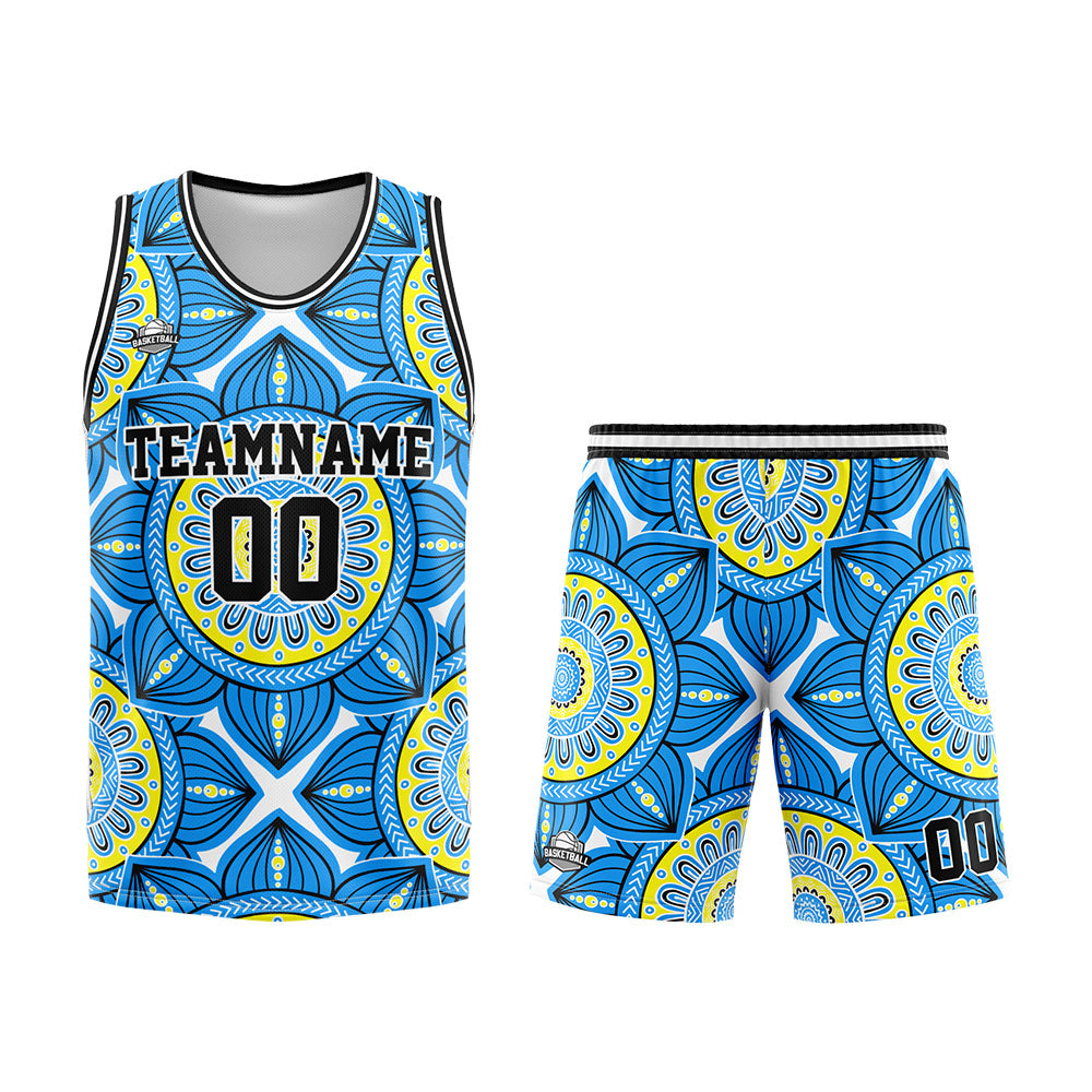 Custom Blue Basketball Jersey Uniform Suit Printed Your Logo Name Number