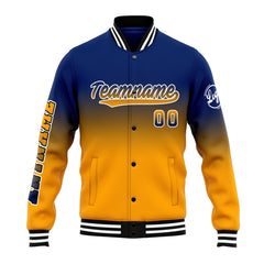 Custom Varsity Jacket Letterman jacket for Men, Women and Youth Navy&Orange