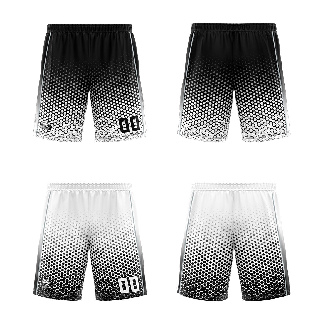 Custom Black White Gray Reversible Basketball Suit for Adults and Kids Personalized Jersey