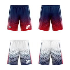 Custom Navy Red White Reversible Basketball Suit for Adults and Kids Personalized Jersey