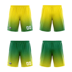 Custom Yellow Green Reversible Basketball Suit for Adults and Kids Personalized Jersey