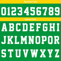 Custom Green Yellow White Basketball Jersey Uniform Suit Printed Your Logo Name Number