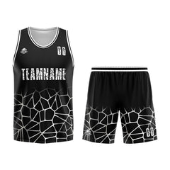 Custom Black White Basketball Jersey Uniform Suit Printed Your Logo Name Number