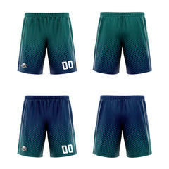 Custom Green Navy Gray Reversible Basketball Suit for Adults and Kids Personalized Jersey