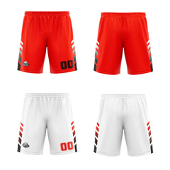 Custom Red White Black Reversible Basketball Suit for Adults and Kids Personalized Jersey