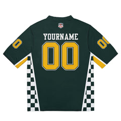 Custom Football Jersey Shirt Personalized Stitched Printed Team Name Number Green & Yellow