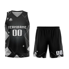 Custom Geometry Grey Basketball Jersey Uniform Suit Printed Your Logo Name Number