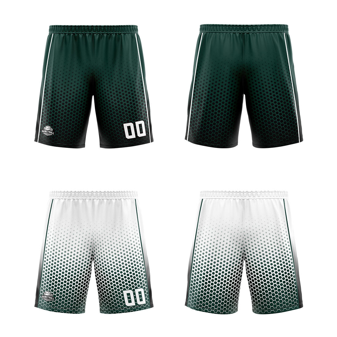 Custom Olive Green White Black Reversible Basketball Suit for Adults and Kids Personalized Jersey