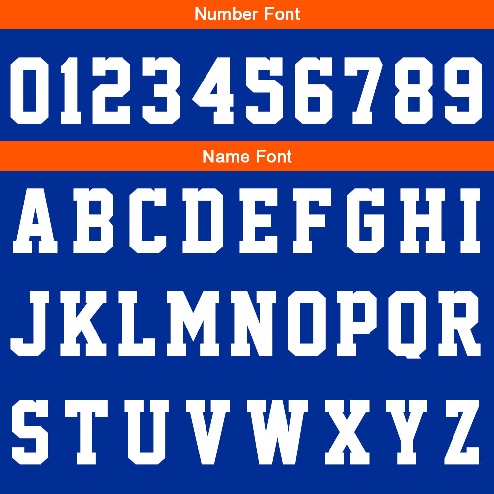 Custom Royal Orange White Basketball Jersey Uniform Suit Printed Your Logo Name Number