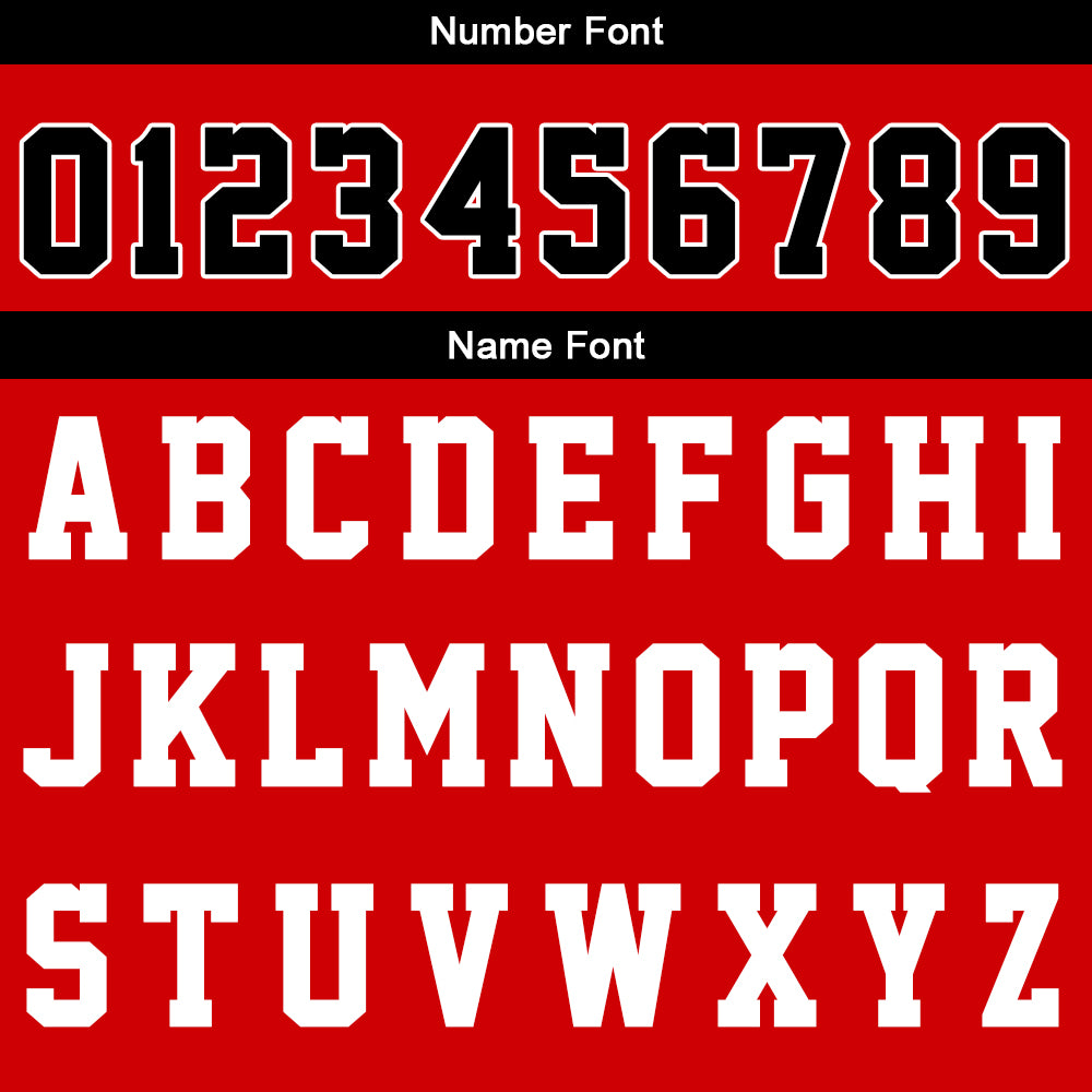 Custom Red Black Basketball Jersey Uniform Suit Printed Your Logo Name Number
