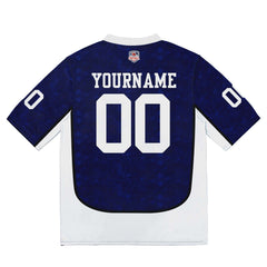Custom Football Jersey Shirt Personalized Stitched Printed Team Name Number Royal