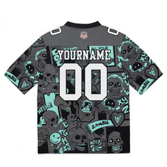 Custom Football Jersey Shirt Personalized Stitched Printed Team Name Number Light Green