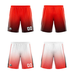 Custom Red Black White Reversible Basketball Suit for Adults and Kids Personalized Jersey