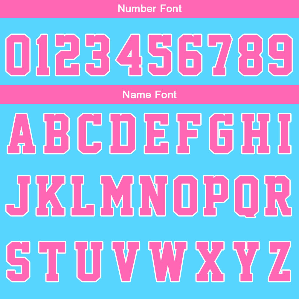 Custom Pink Light Blue Basketball Jersey Uniform Suit Printed Your Logo Name Number