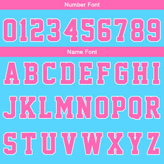 Custom Pink Light Blue Basketball Jersey Uniform Suit Printed Your Logo Name Number