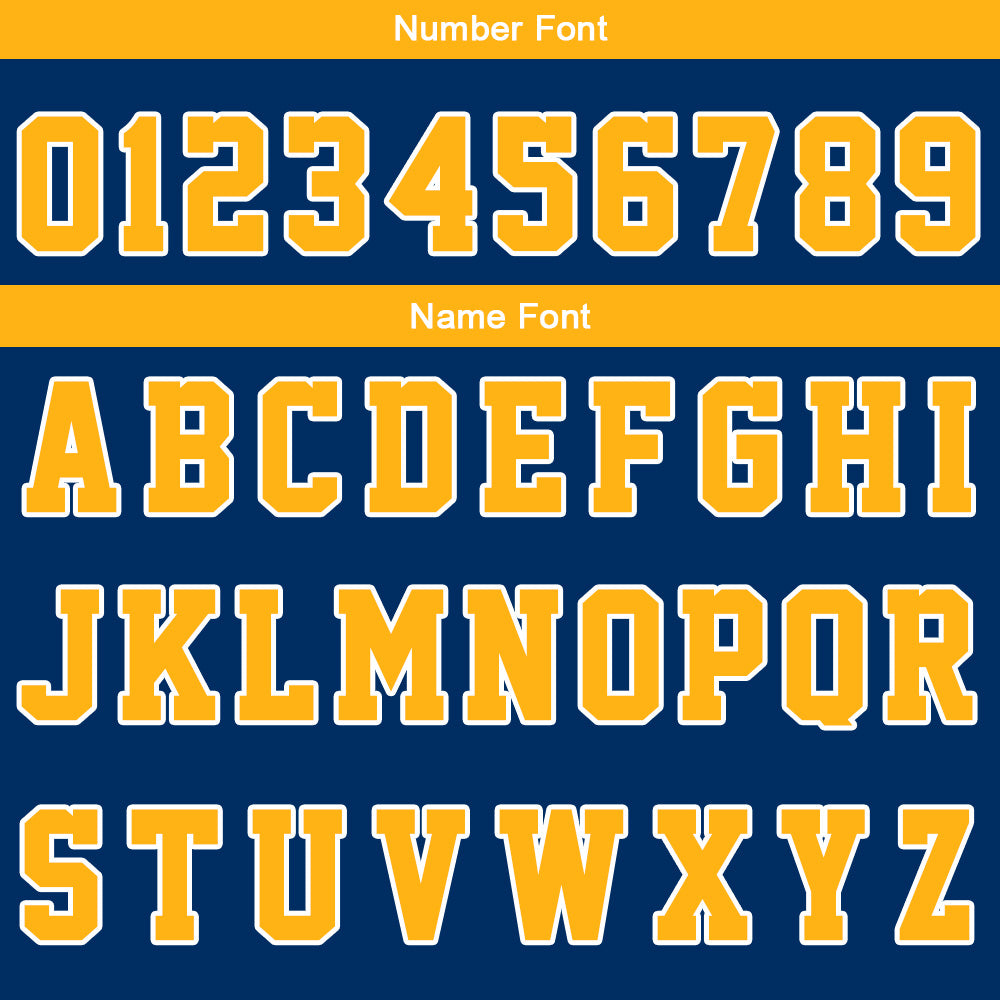 Custom Navy Yellow Basketball Jersey Uniform Suit Printed Your Logo Name Number
