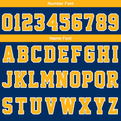 Custom Navy Yellow Basketball Jersey Uniform Suit Printed Your Logo Name Number