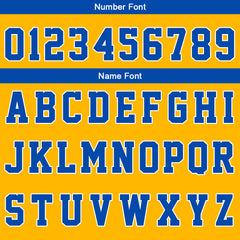 Custom Blue Yellow Basketball Jersey Uniform Suit Printed Your Logo Name Number