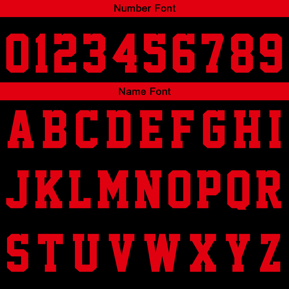 Custom Black Red Basketball Jersey Uniform Suit Printed Your Logo Name Number