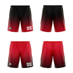 Custom Black Red Gold Reversible Basketball Suit for Adults and Kids Personalized Jersey