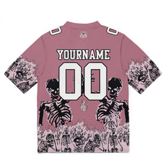 Custom Football Jersey Shirt Personalized Stitched Printed Team Name Number Pink