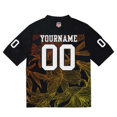 Custom Football Jersey Shirt Personalized Stitched Printed Team Name Number Orange yellow gradient
