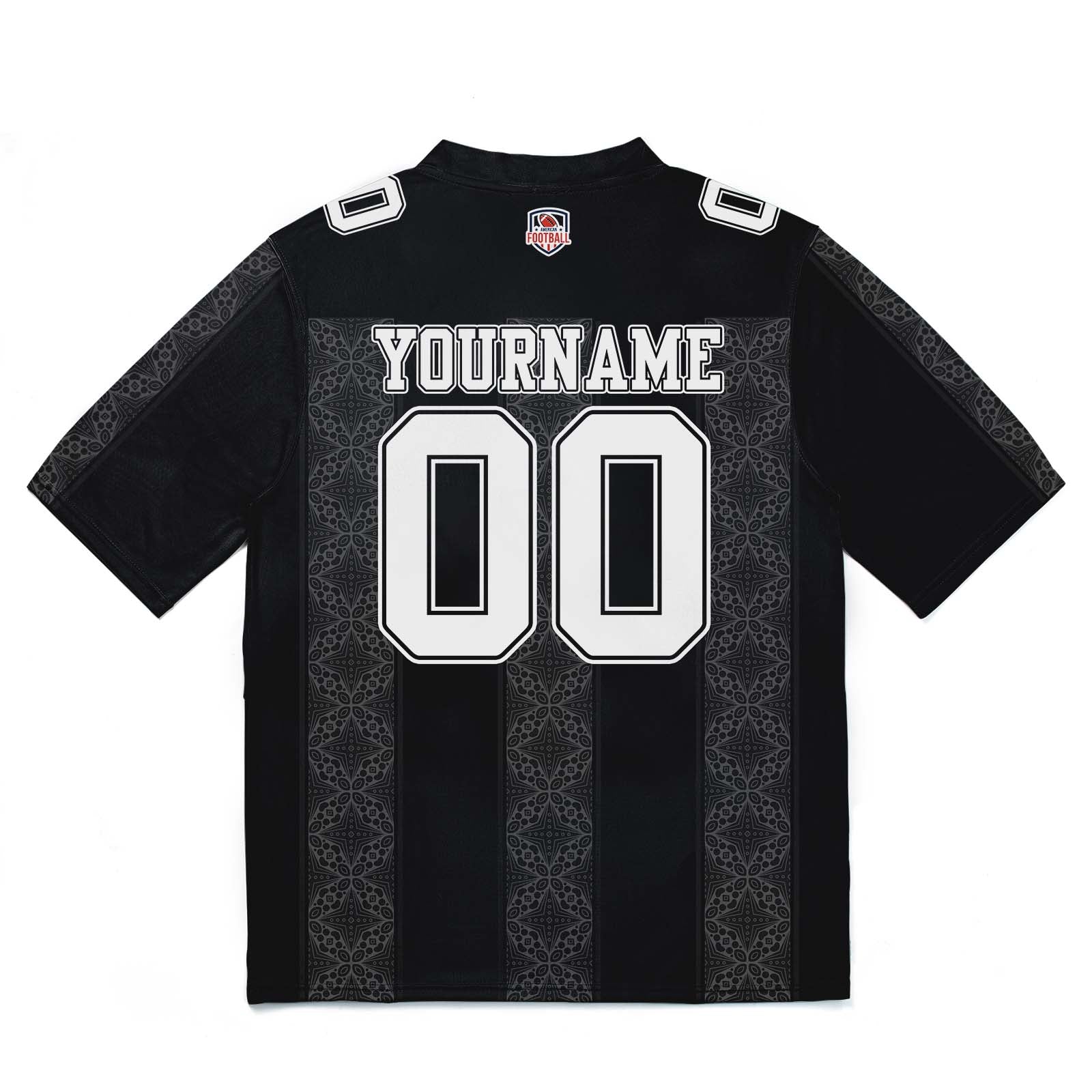 Custom Football Jersey Shirt Personalized Stitched Printed Team Name Number Stripe-Black
