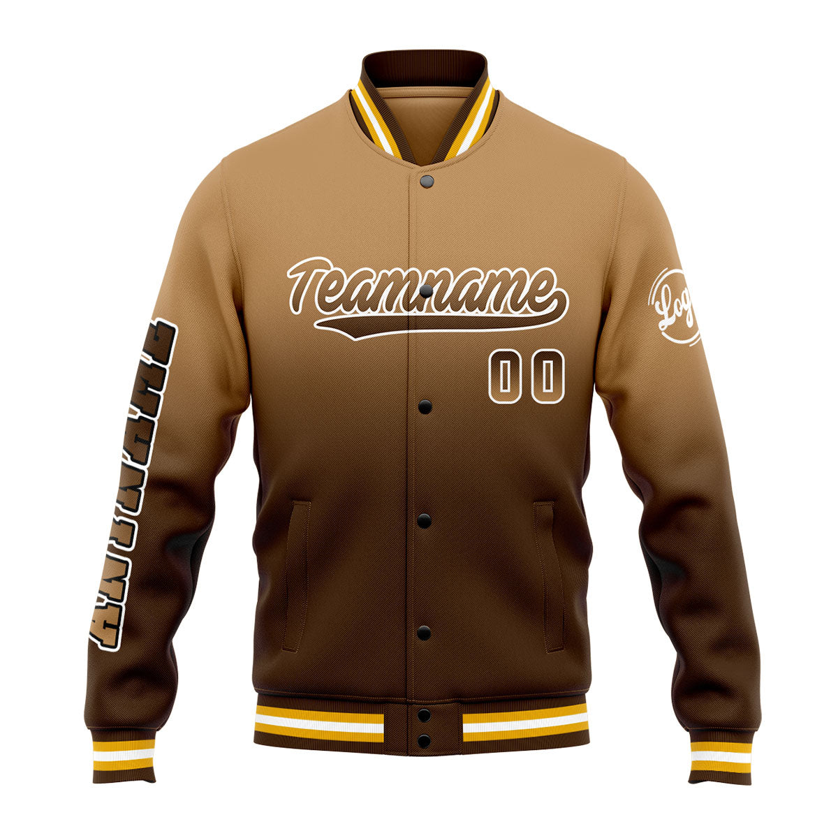 Custom Varsity Jacket Letterman jacket for Men, Women and Youth Brown
