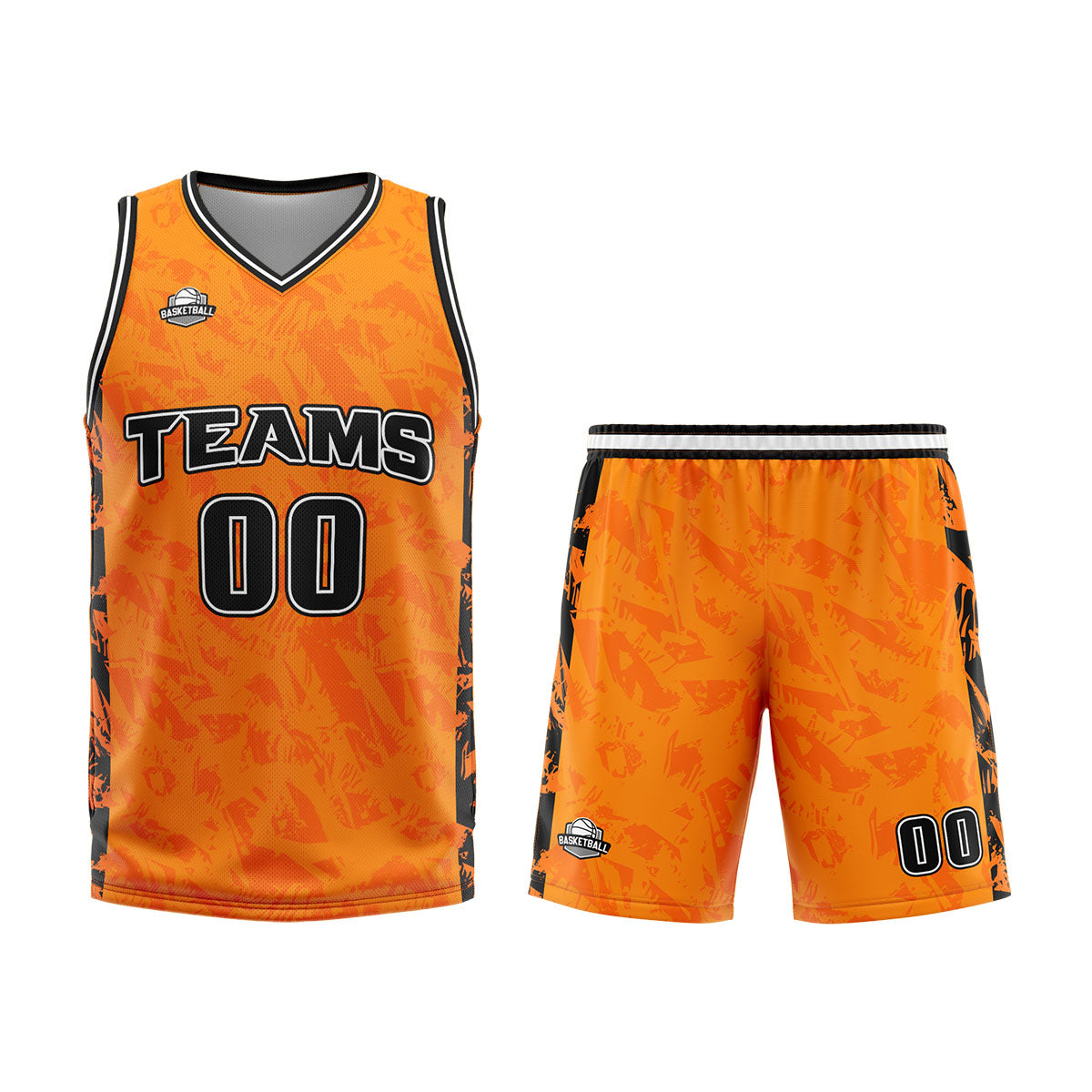 Custom Broken Orange Basketball Jersey Uniform Suit Printed Your Logo Name Number