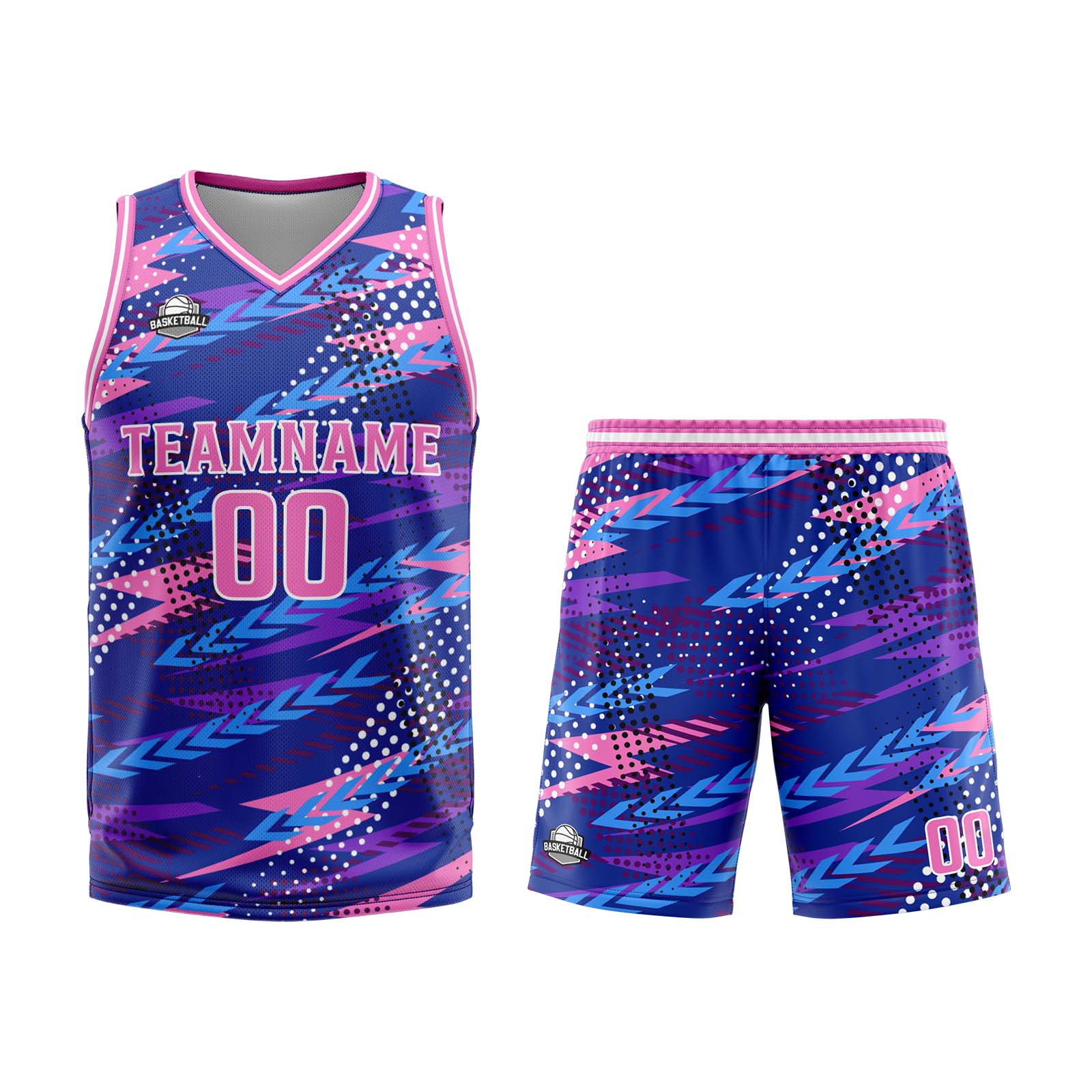 Custom Pink Purple Basketball Jersey Uniform Suit Printed Your Logo Name Number