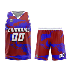 Custom Red Royal Basketball Jersey Uniform Suit Printed Your Logo Name Number