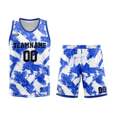 Custom Blue White Basketball Jersey Uniform Suit Printed Your Logo Name Number