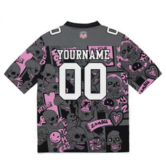 Custom Football Jersey Shirt Personalized Stitched Printed Team Name Number Light Pink