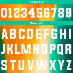 Custom Rainbow Orange Green Basketball Jersey Uniform Suit Printed Your Logo Name Number