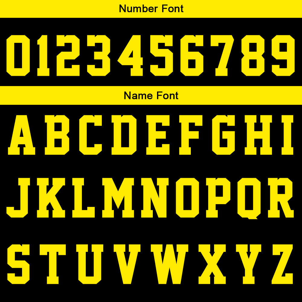 Custom Black Yellow Basketball Jersey Uniform Suit Printed Your Logo Name Number