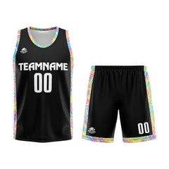 Custom Black Basketball Jersey Uniform Suit Printed Your Logo Name Number