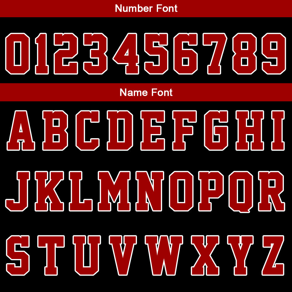 Custom Red Black Basketball Jersey Uniform Suit Printed Your Logo Name Number