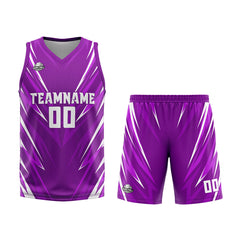Custom Triangle Purple Basketball Jersey Uniform Suit Printed Your Logo Name Number